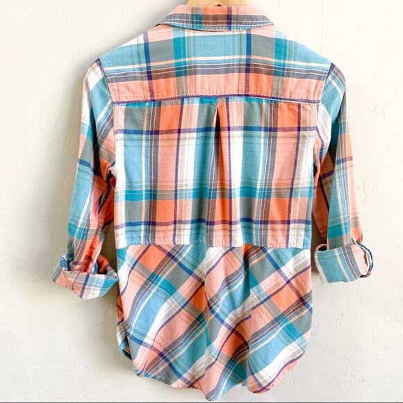 Anthropologie Holding Horses‎ Blue Plaid Button Top - Picture 3 of 6